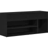 vidaXL Schoenenbank 102x30,5x45 cm spaanplaat zwart eikenkleurig