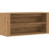 vidaXL Schoenenbankje 100x35x45 cm bewerkt hout artisanaal eikenkleur