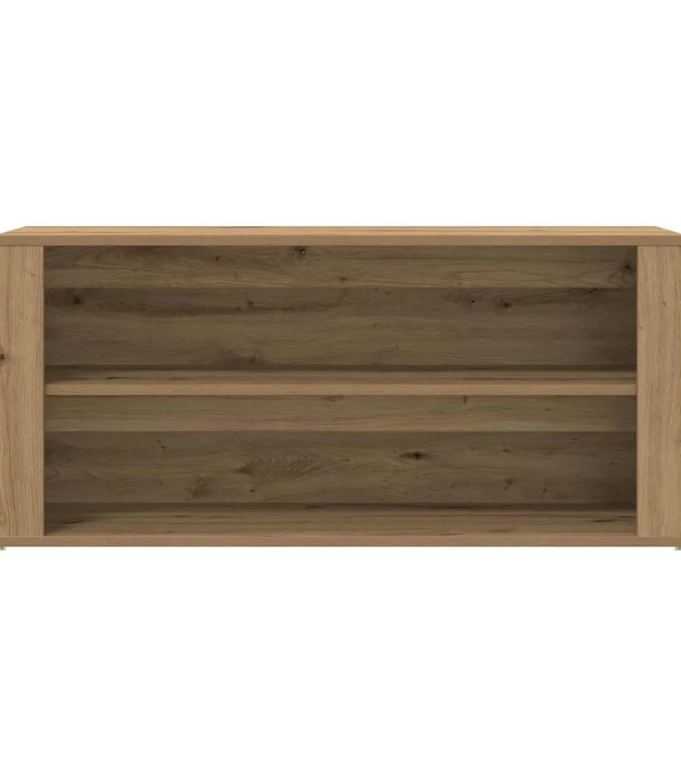 vidaXL Schoenenbankje 100x35x45 cm bewerkt hout artisanaal eikenkleur