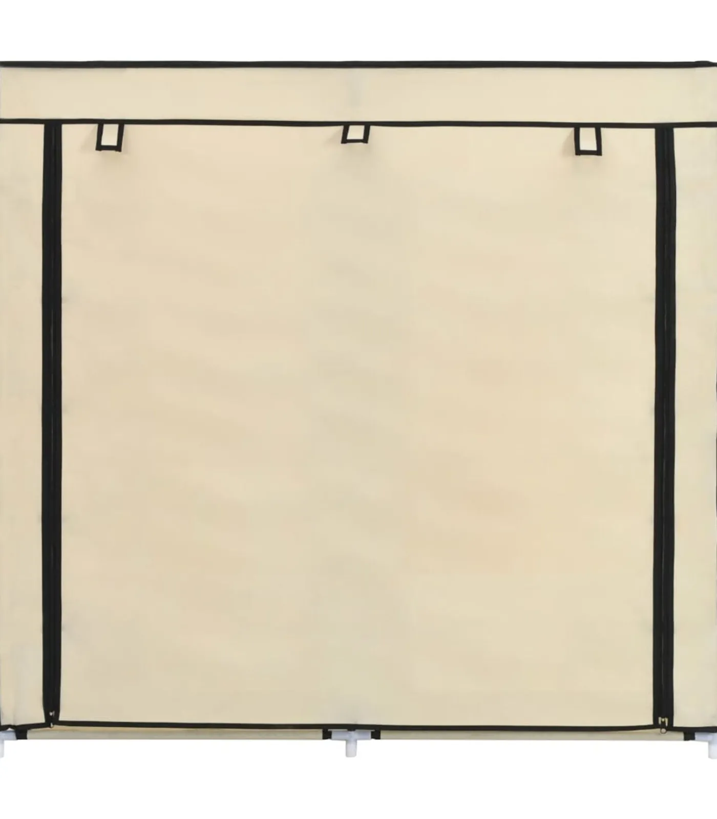 vidaXL Schoenenkast met hoes 115x28x110 cm stof crème