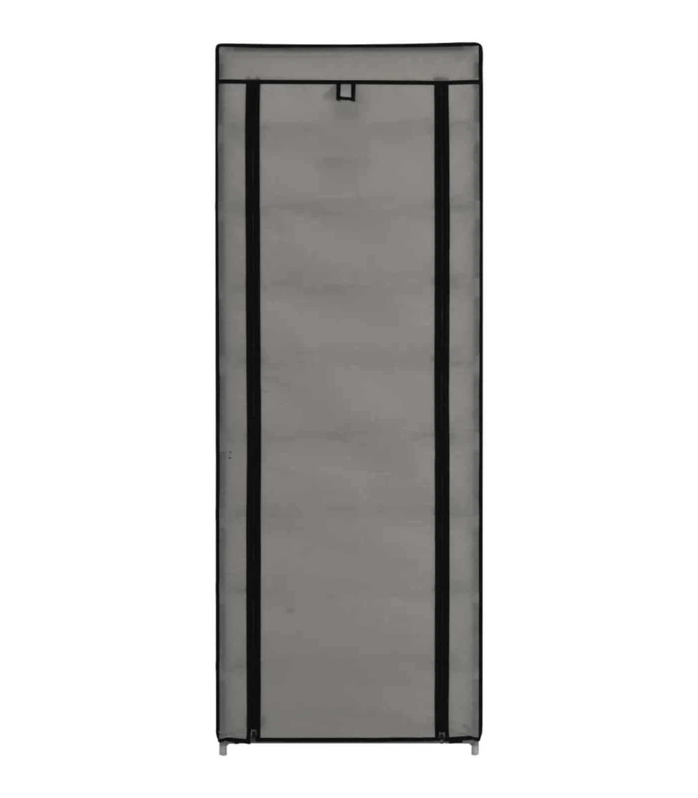 vidaXL Schoenenkast met hoes 57x29x162 cm stof grijs