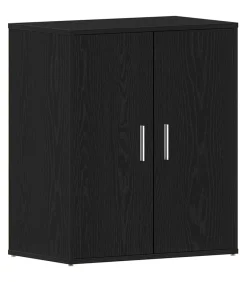 Best Schoenenkast met plank Zwart eiken 60 x 35 x 70 cm Bewerkt hout Organiseren