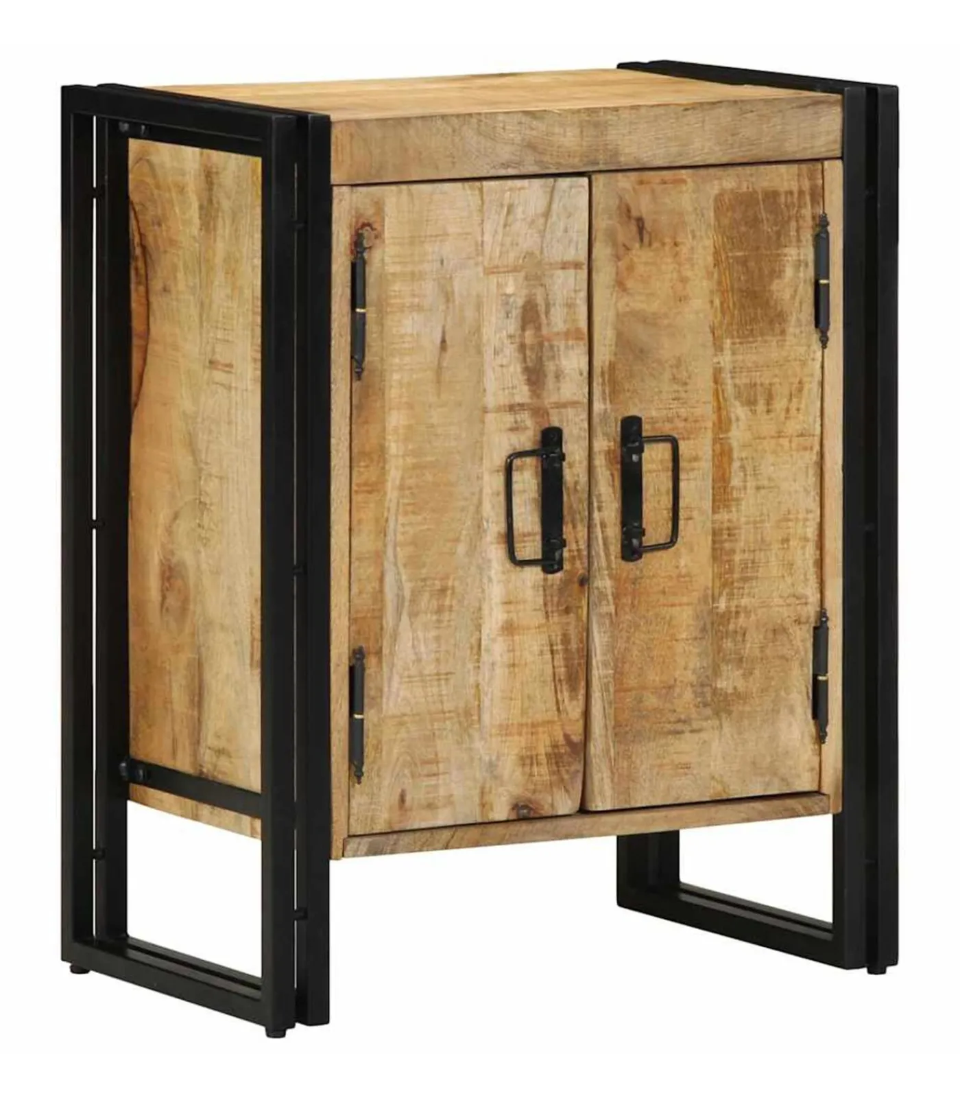 Outlet Schoenenkast met plank Zwart 30 x 30 x 40 cm Massief mangohout Organiseren