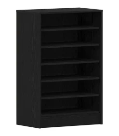 vidaXL Schoenenkast met plank Zwart eiken 60 x 35 x 92 cm Bewerkt hout