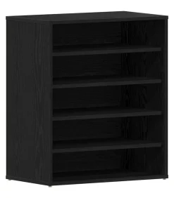 Discount Schoenenkast met plank Zwart eiken 60 x 35 x 70 cm Bewerkt hout Organiseren