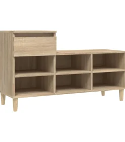 Hot Schoenenkast 102x36x60 cm bewerkt hout sonoma eikenkleurig Organiseren