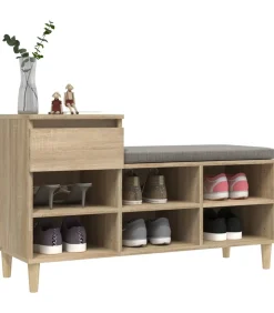 Hot Schoenenkast 102x36x60 cm bewerkt hout sonoma eikenkleurig Organiseren
