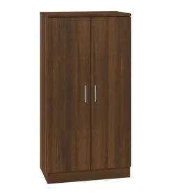 Clearance Schoenenkast 55x35x108 cm bewerkt hout bruin eikenkleur Organiseren