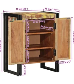 Clearance Schoenenkast Zwart 30 x 30 x 40 cm Massief gerecycled hout Organiseren