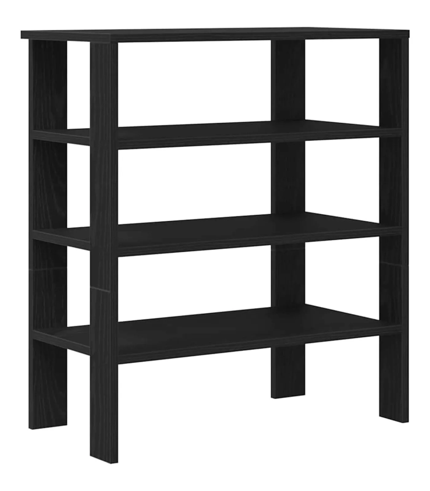 vidaXL Schoenenrek 61x32x70 cm bewerkt hout zwart