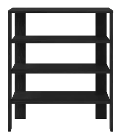 vidaXL Schoenenrek 61x32x70 cm bewerkt hout zwart