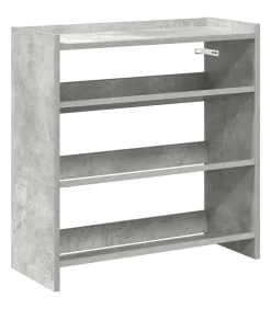 vidaXL Schoenenrek 60x25x62 cm bewerkt hout betongrijs