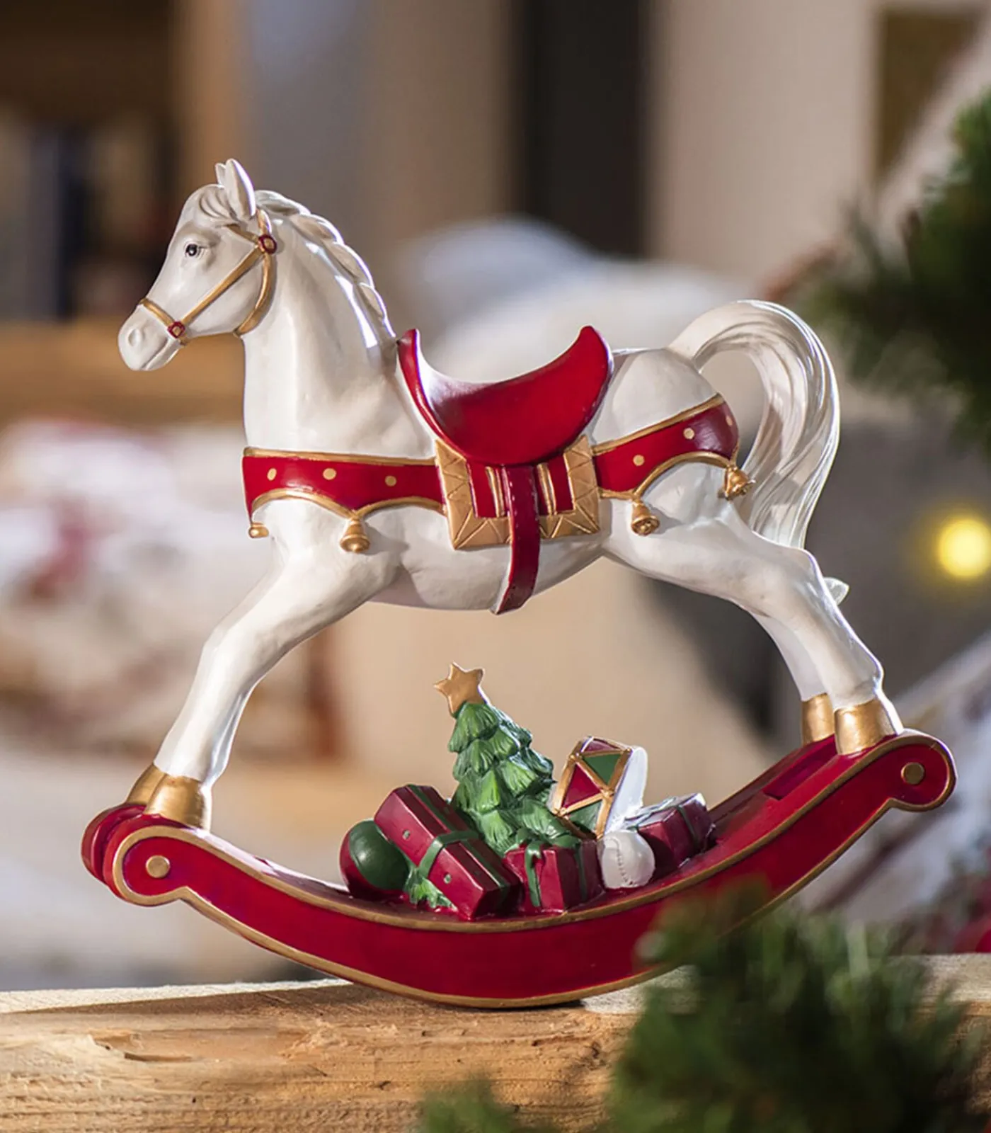 New Schommelpaard XL Winter Collage Accessoires Decoratie