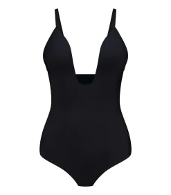 DAMES Bye Bra Sculpting Bodysuit Diepe V String | Zwart M