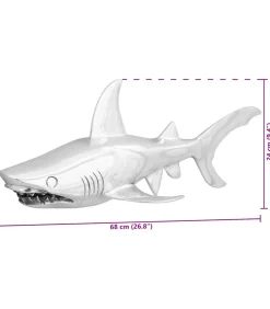 vidaXL Sculptuur Zilver 68 x 20 x 24 cm Aluminium