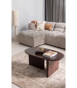 Outlet Seam Salontafel - Mango Hout - Walnoot - 40x110x60 Tafels