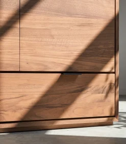 Tikamoon Senson - Massief notenhouten dressoir 200 cm