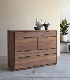 Tikamoon Senson - Massief notenhouten ladekast