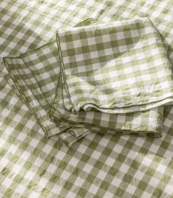 Blanc Cerise Servet van hennep en katoenmix, PASSION VICHY