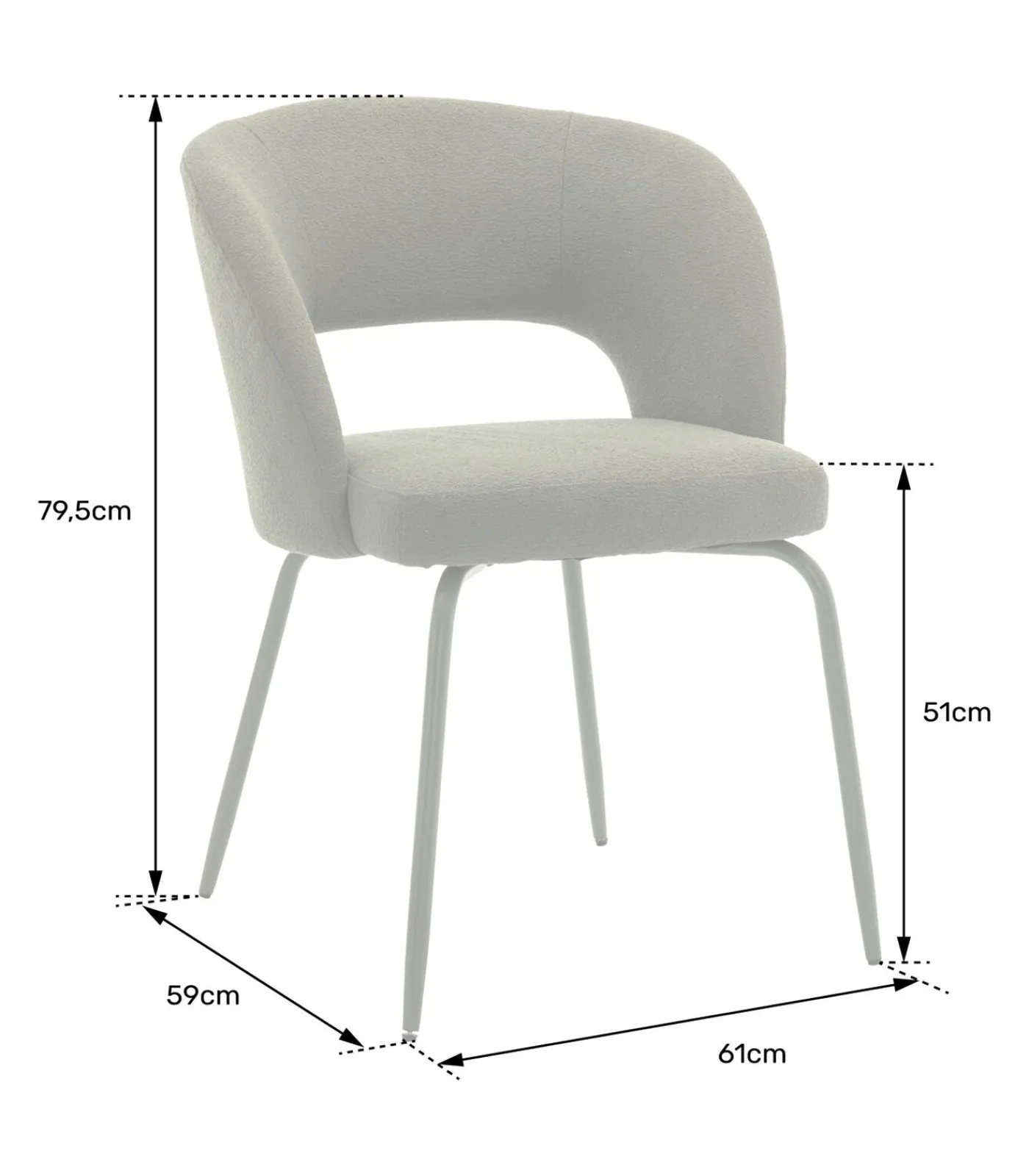 Hot Set van 2 FLAVIA beige lussenstoffen stoelen Stoelen