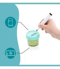 Kinderen BabyMoov Set van 4 glazen Potjes met Deksel