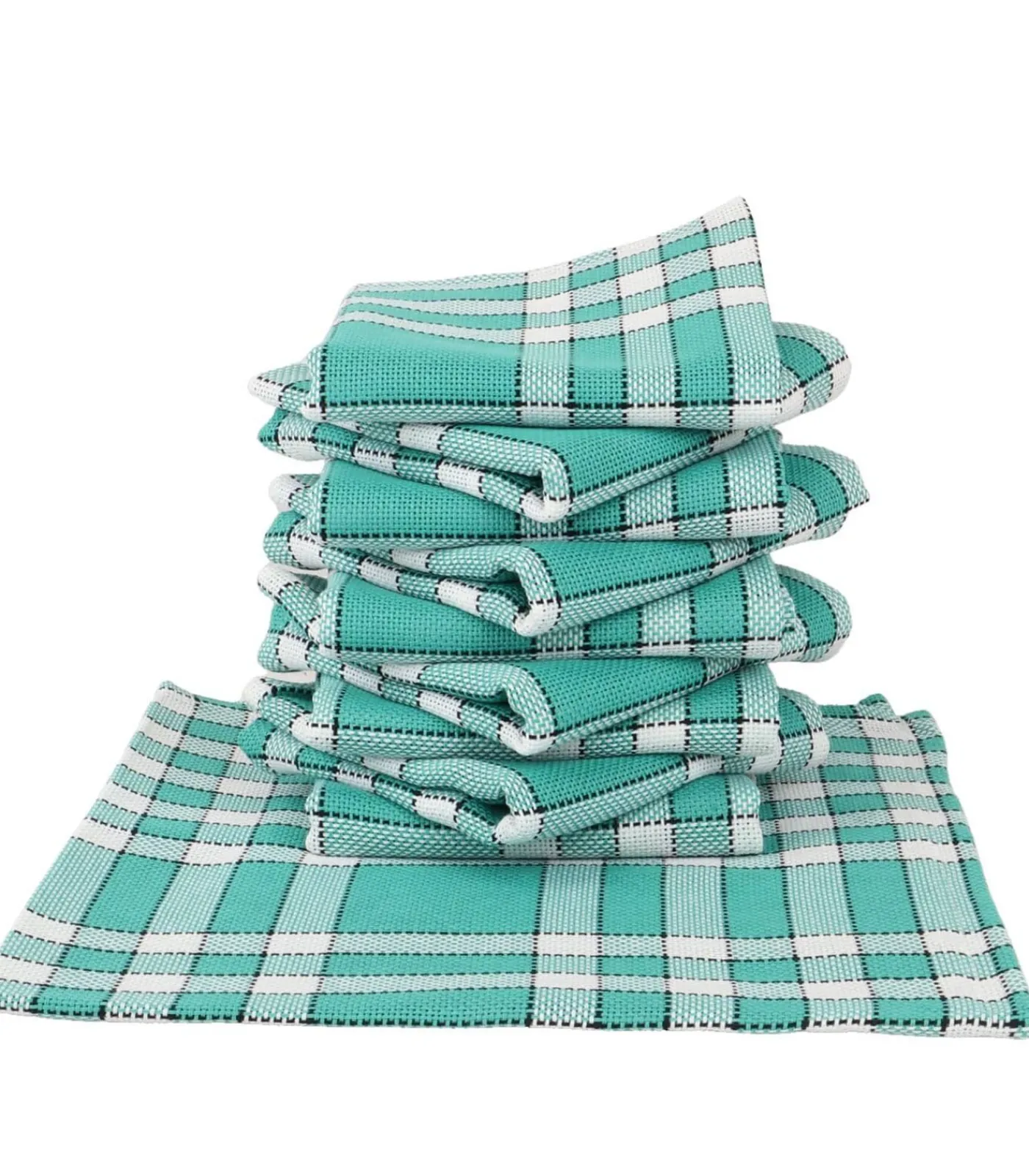 Linandelle Set van 2 grote katoenen geruite servetten NELLY