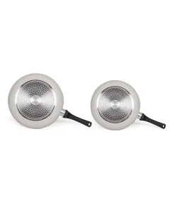 Livoo Set van 2 koekenpannen met steenmotief