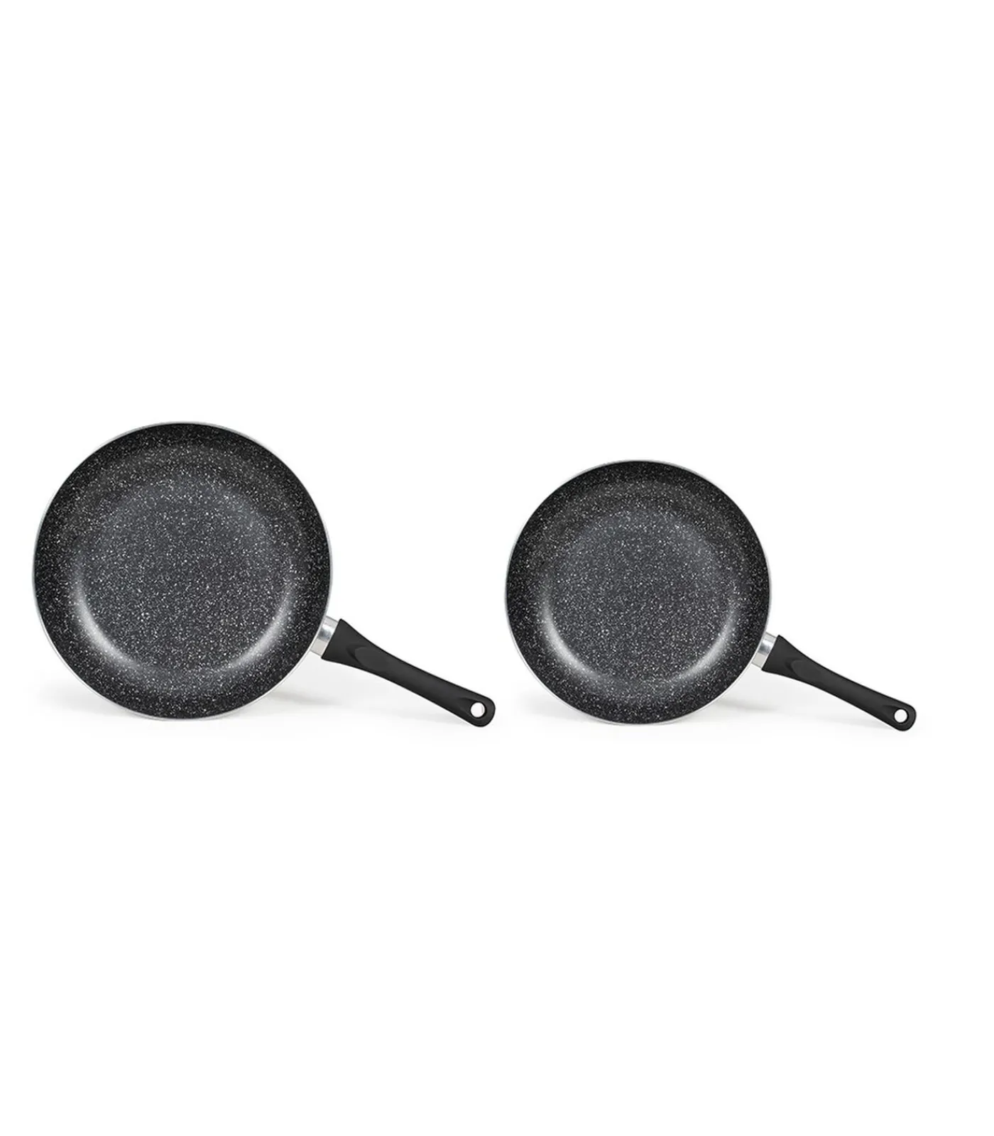 Livoo Set van 2 koekenpannen met steenmotief