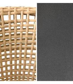 Outlet Set van 2 kunststof rotan fauteuils met kussens RINA Stoelen