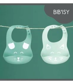 Online Set van 2 siliconen slabbetjes BIB'ISY Kinderen Babyuitzet