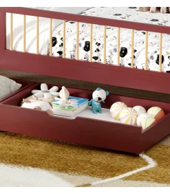 Kinderen HAPPY GARDEN Set van 2 terracotta opbergladen voor bed