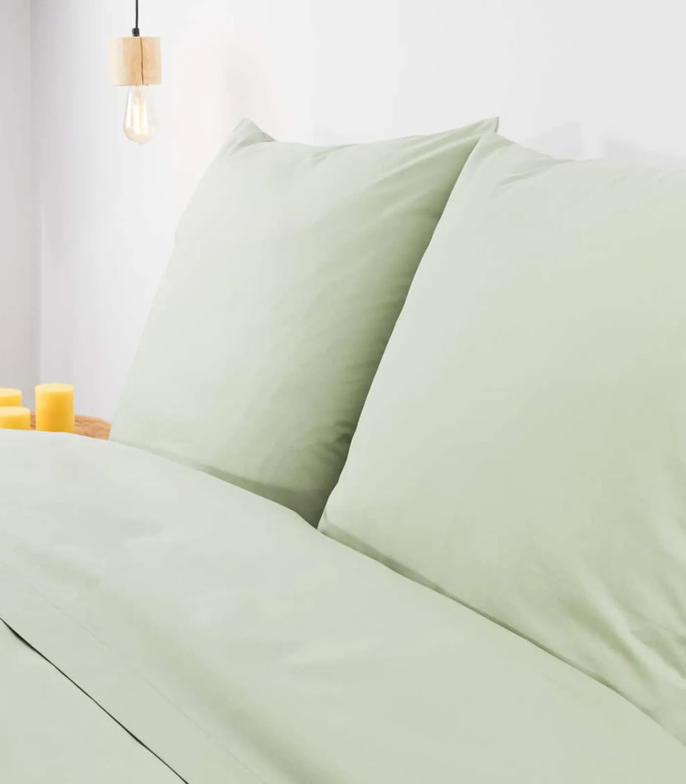 Hot Set van 2 witte katoenen tergal-kussenslopen Kussenslopen