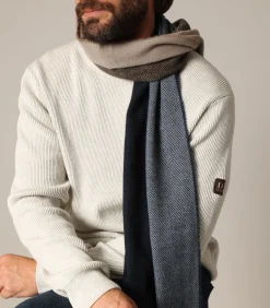 New SETH - Warme en moderne sjaal met tweekleurig patroon Heren Sjaals