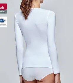 DAMES Impetus innovation Woman Shirt met ronde hals en lange mouw, innovatieve temperatuurregeling