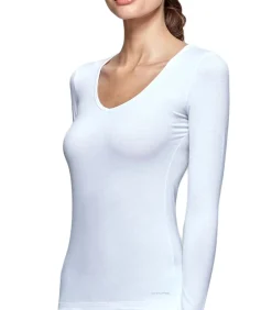 DAMES Impetus innovation Woman Shirt met V-hals en lange mouwen met innovatieve temperatuurregeling