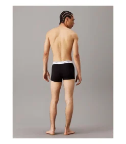 Heren Calvin Klein short 3 pack icon cotton stretch trunks grey heather / white /