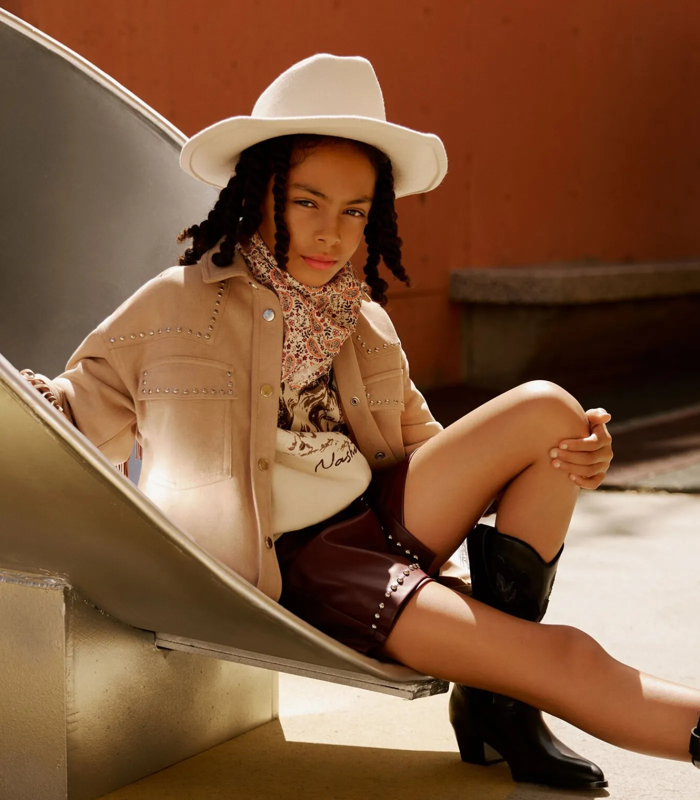 Kinderen Koton Shortslengte (halverwege de kuit) Hoge taille Broekenrots