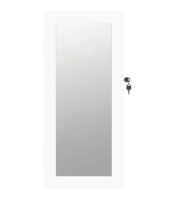 vidaXL Sieradenkast met spiegel wandgemonteerd 30x8,5x67 cm wit