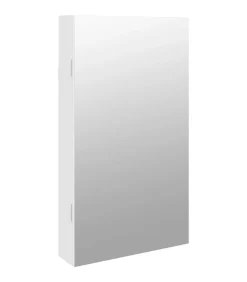 Online Sieradenkast met spiegel en LED wandgemonteerd wit Spiegels