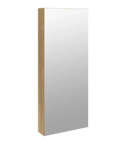 vidaXL Sieradenkast met spiegel en LED wandgemonteerd