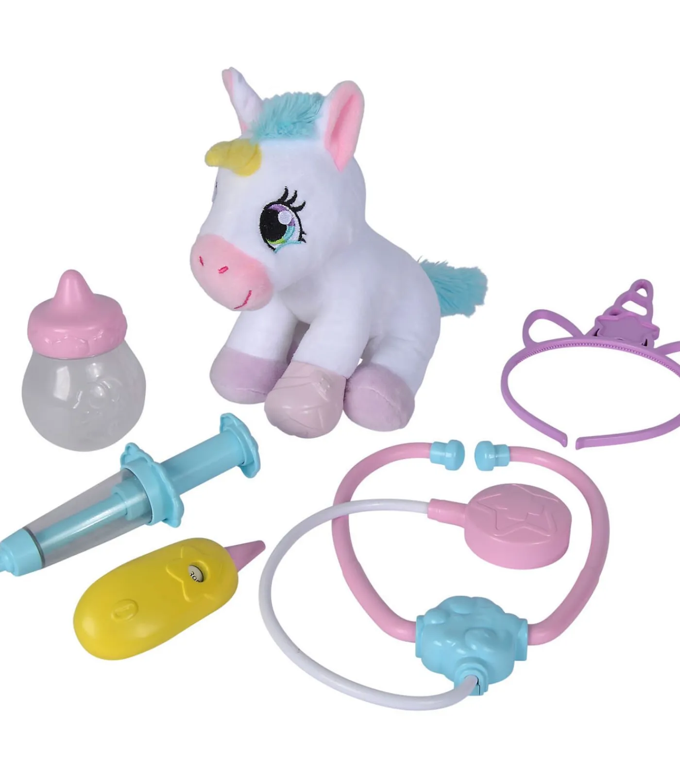 Kinderen SIMBA dierenarts speelset eenhoorn knuffel - fantasie speelgoedset