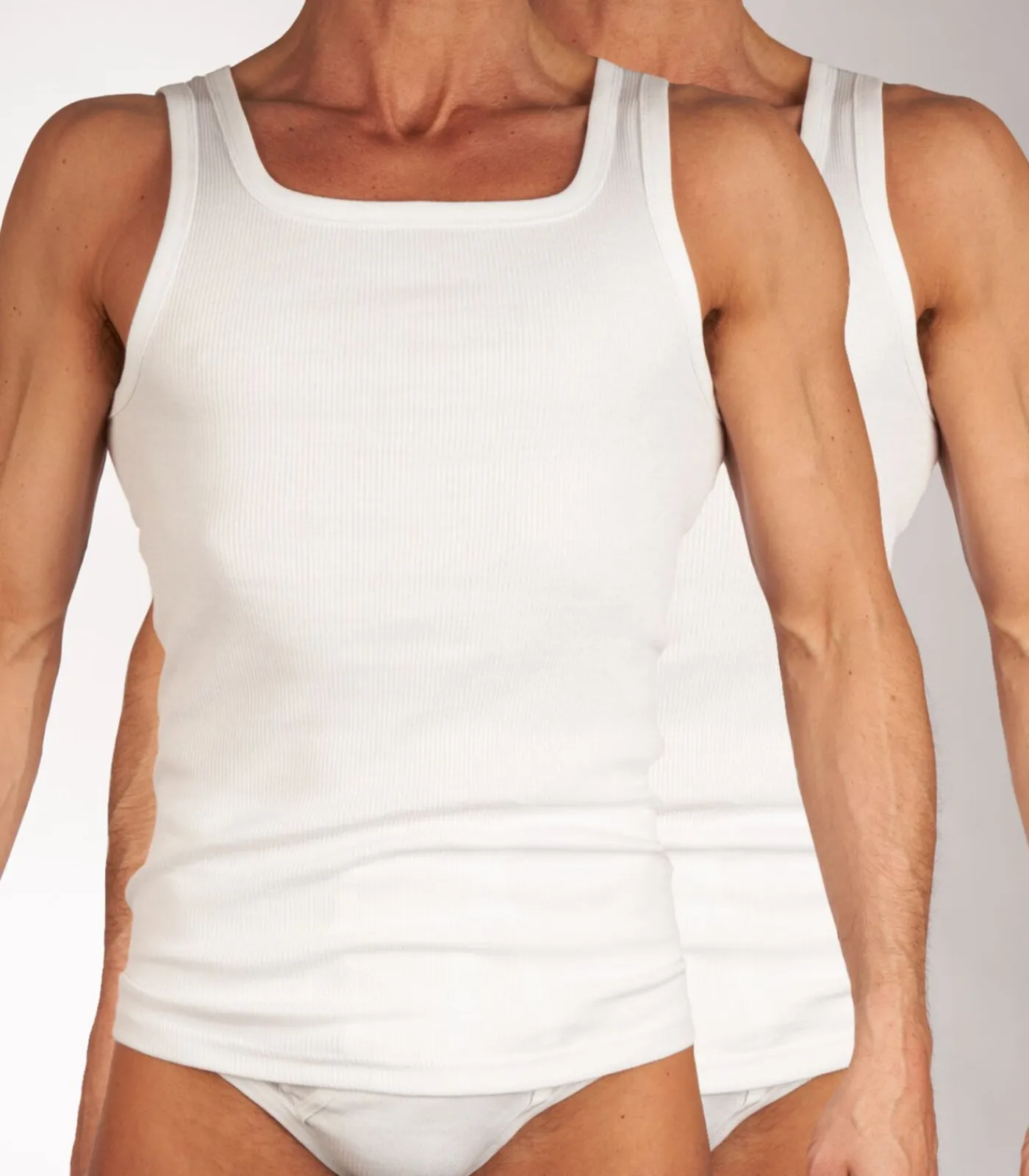 singlet 2 pack 2-2 rib Heren Tops & Shirts