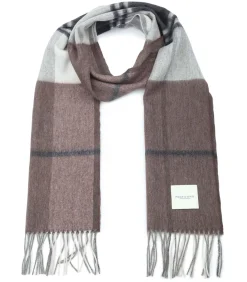 Online Sjaal Lamswol Bruin Geruit Heren Sjaals