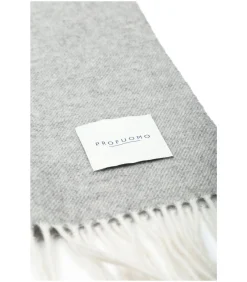 Heren PROFUOMO Sjaal Lamswol Grijs Blauw