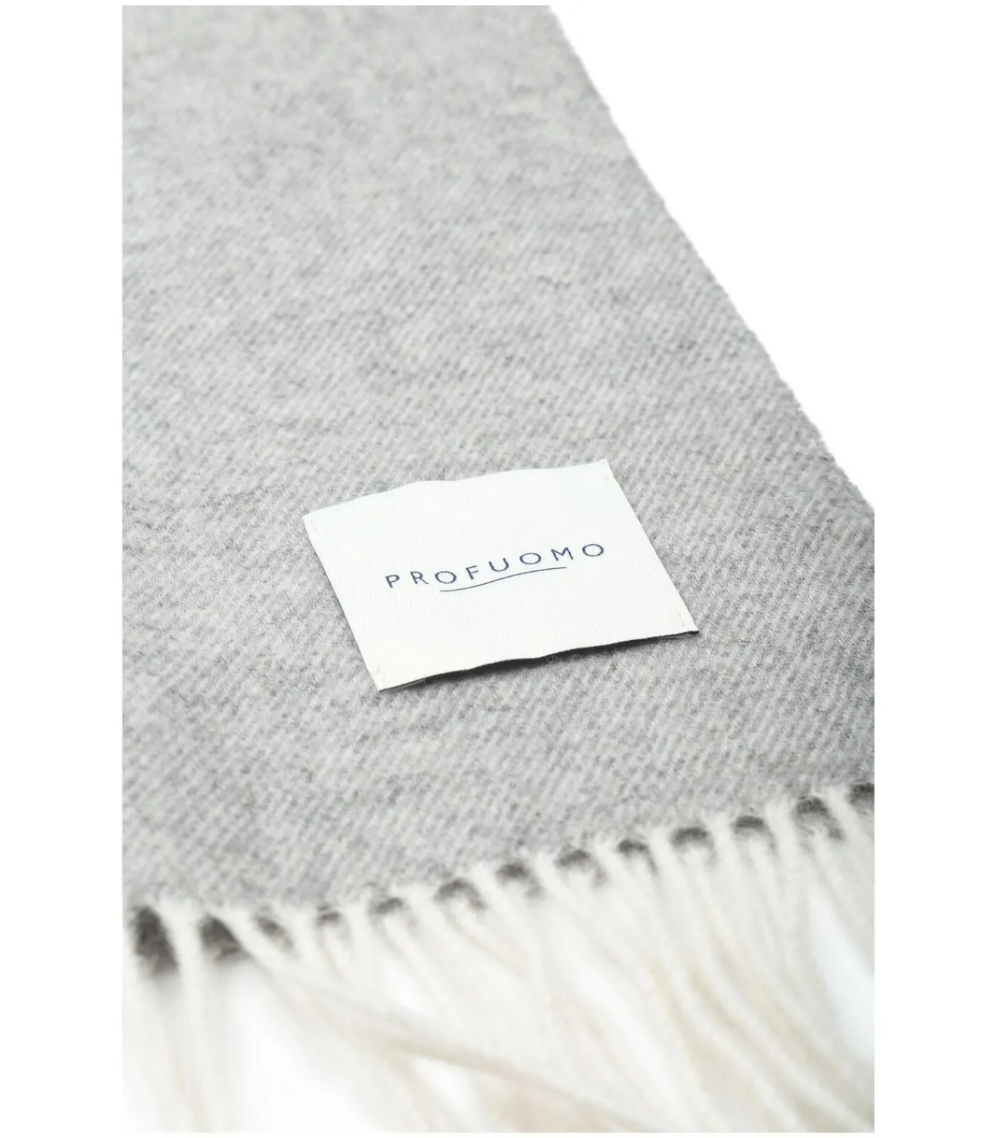 Heren PROFUOMO Sjaal Lamswol Grijs Blauw