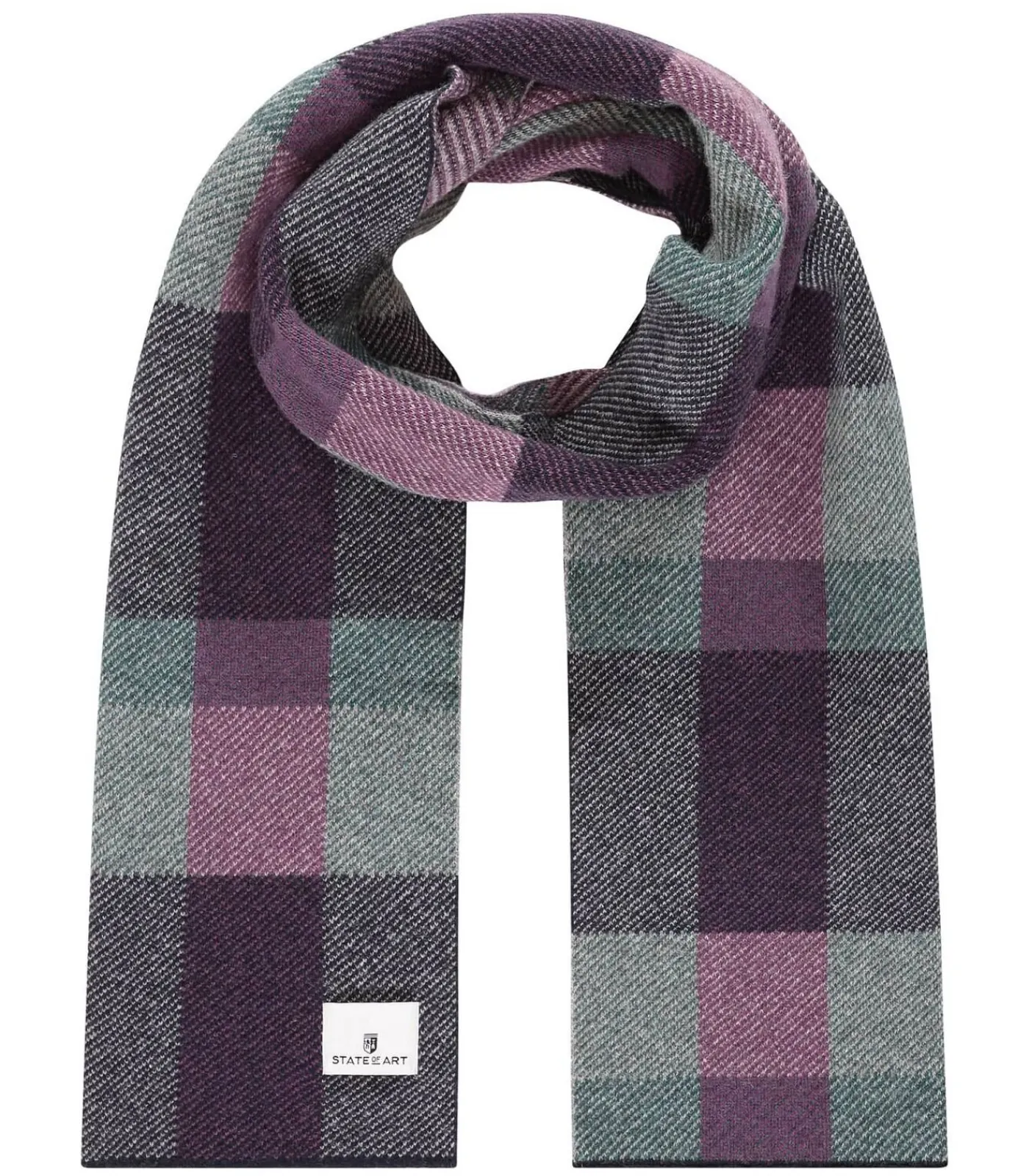 Heren State of Art Sjaal Lamswol Paars