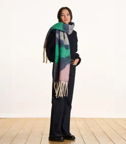 Sjaal met groot golfpatroon DAMES Sjaals