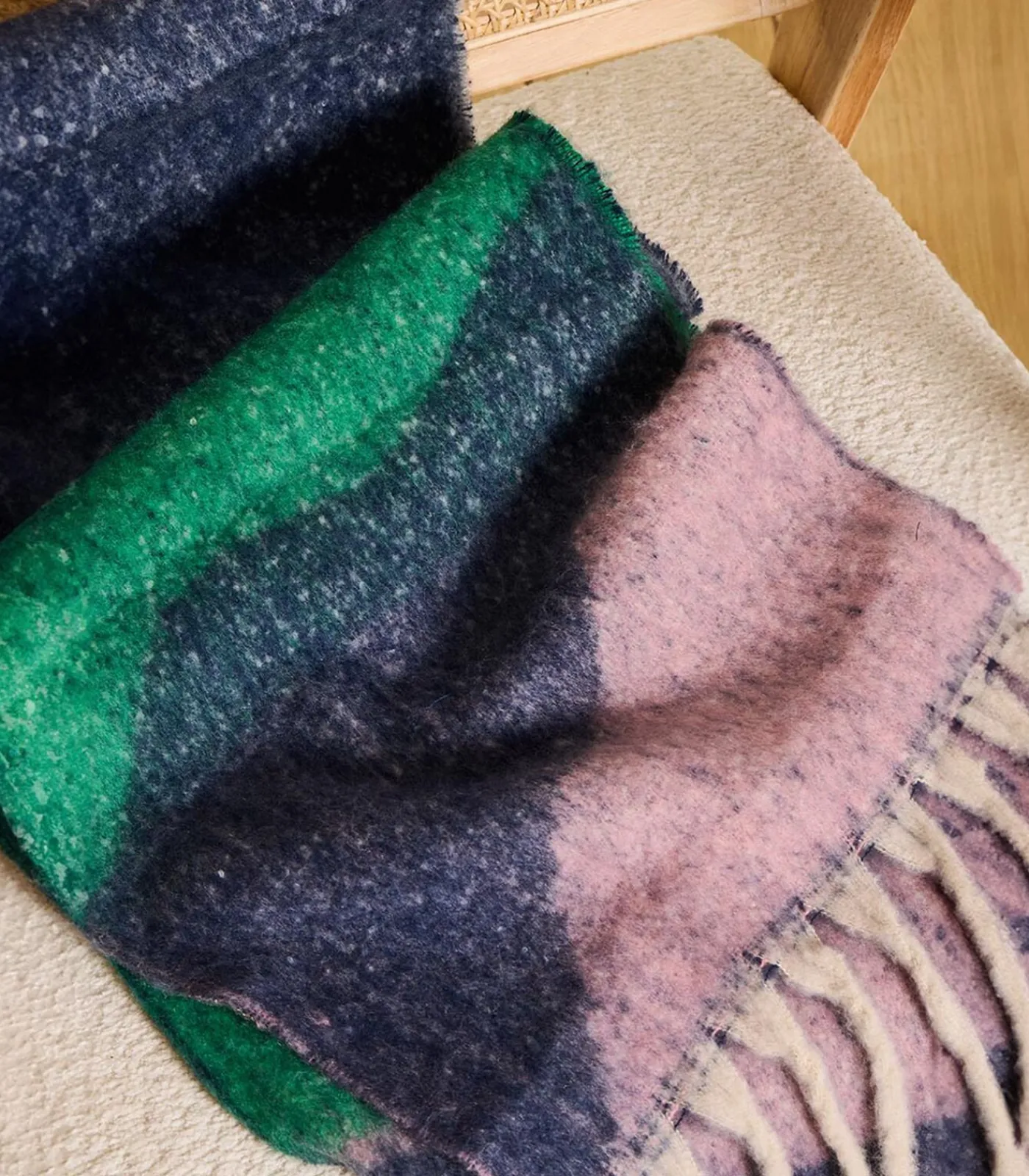 Sjaal met groot golfpatroon DAMES Sjaals