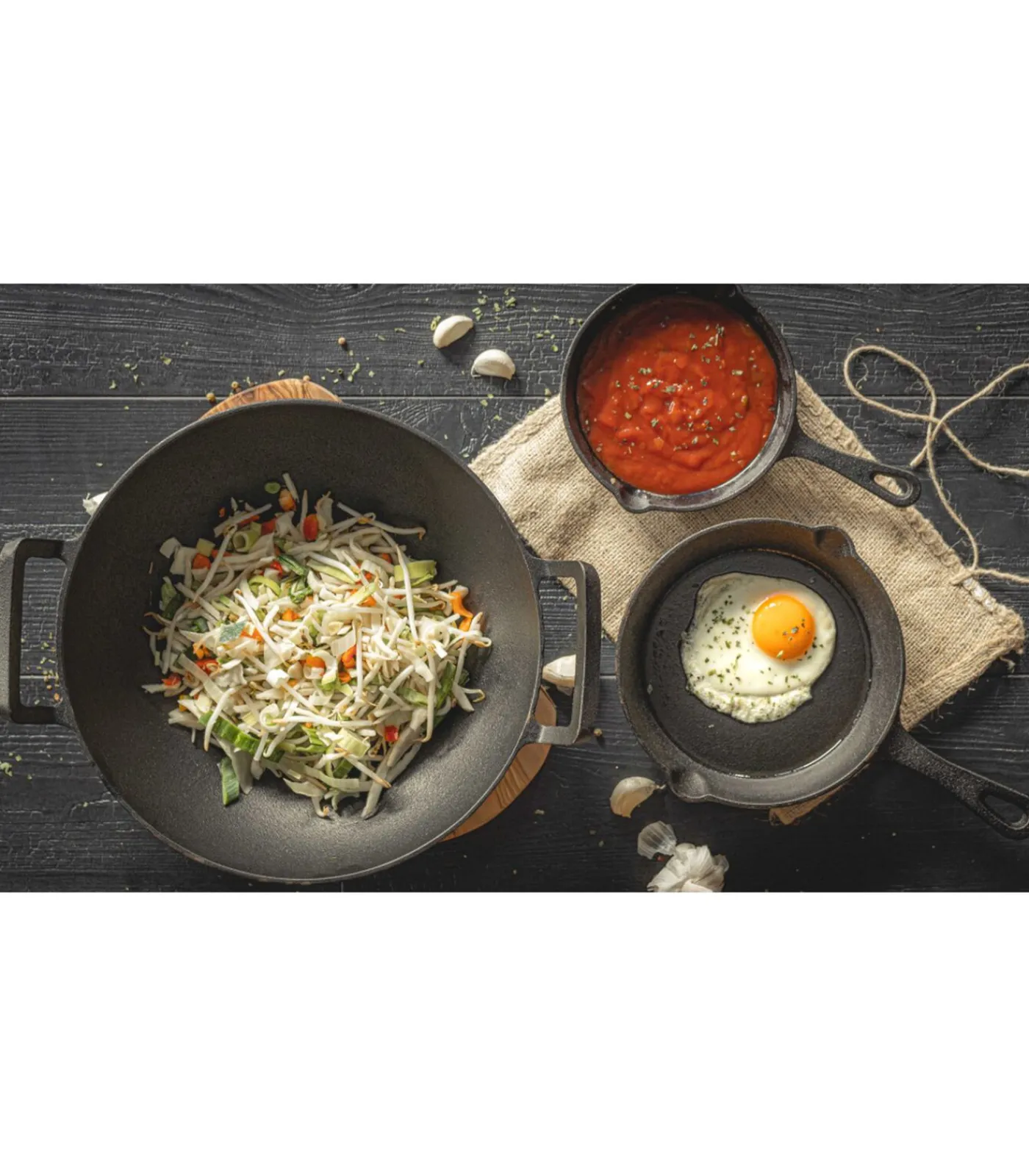 Hot Skillet - Koekenpan - Gietijzer - ø 20 cm - zonder anti-aanbaklaag Potten & Pannen