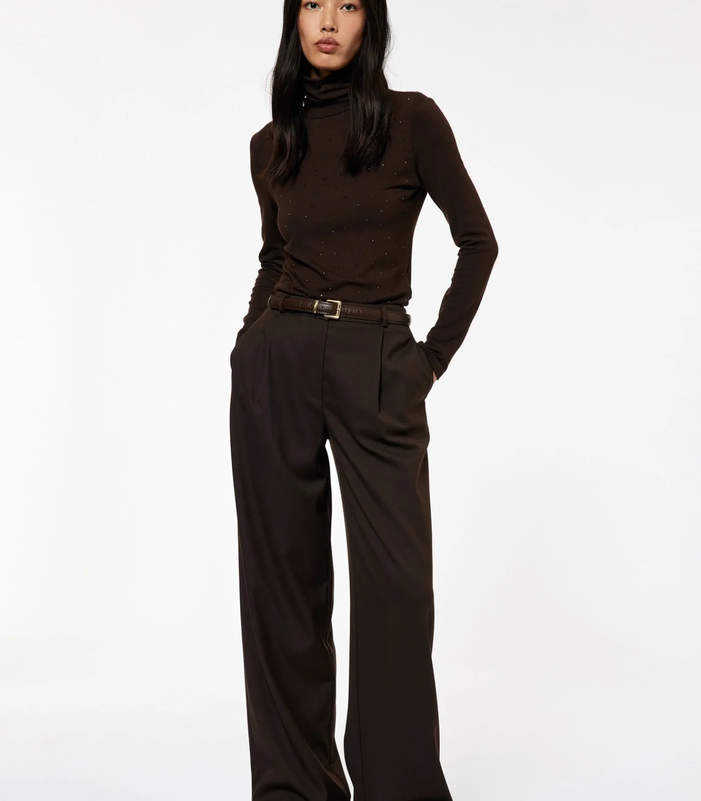 DAMES Koton Slanke Pasvorm Coltrui Lange Mouwen met Kralen